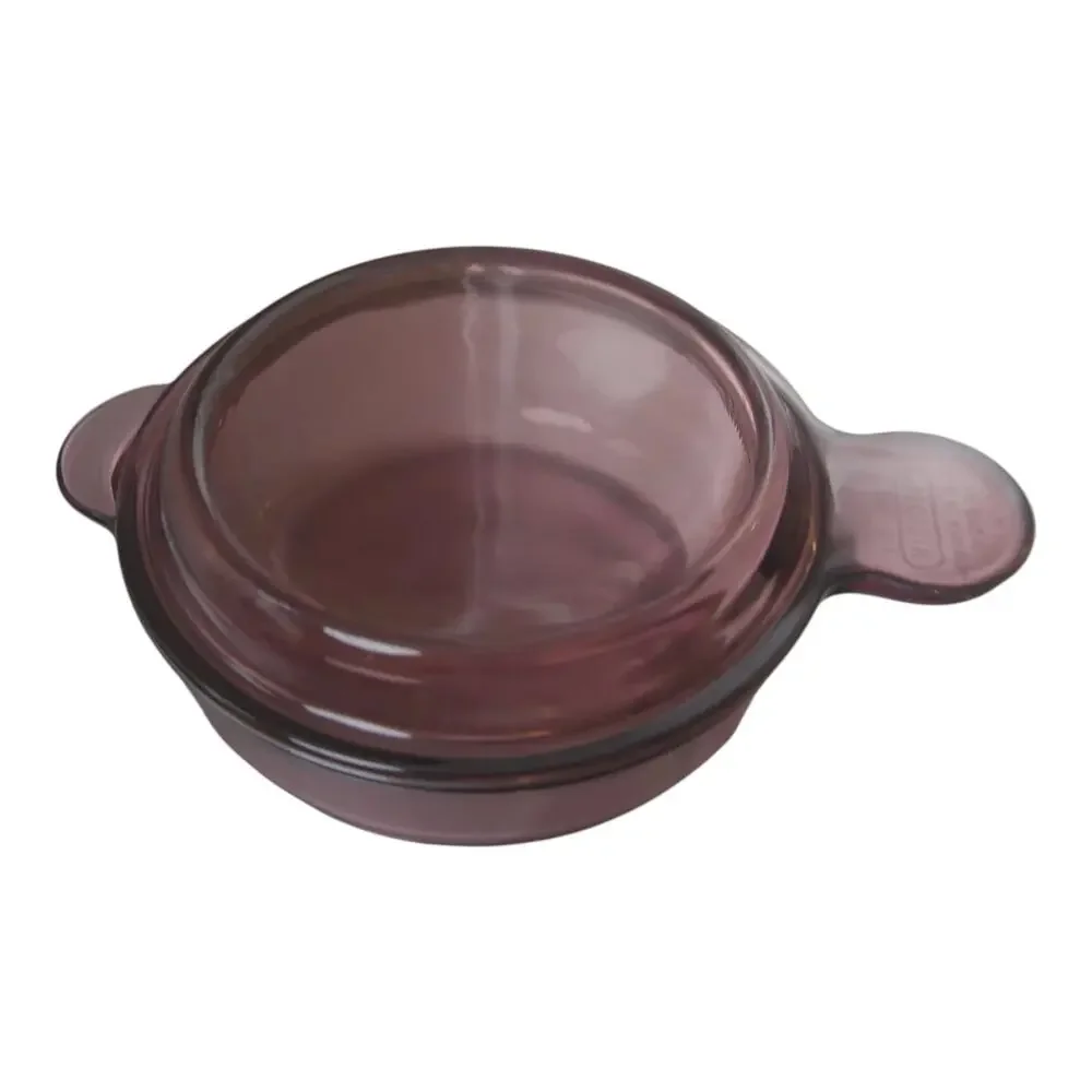 Vintage Corning Visions Cranberry Purple 1.5 Qt Covered Casserole Dish